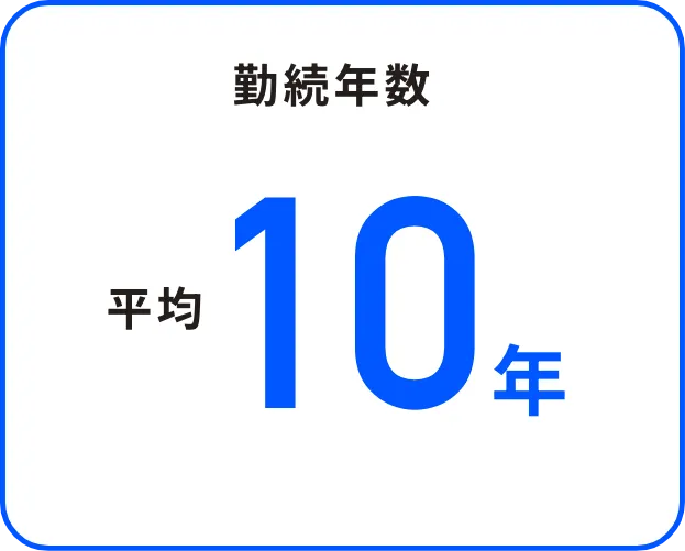 勤続年数 平均10年