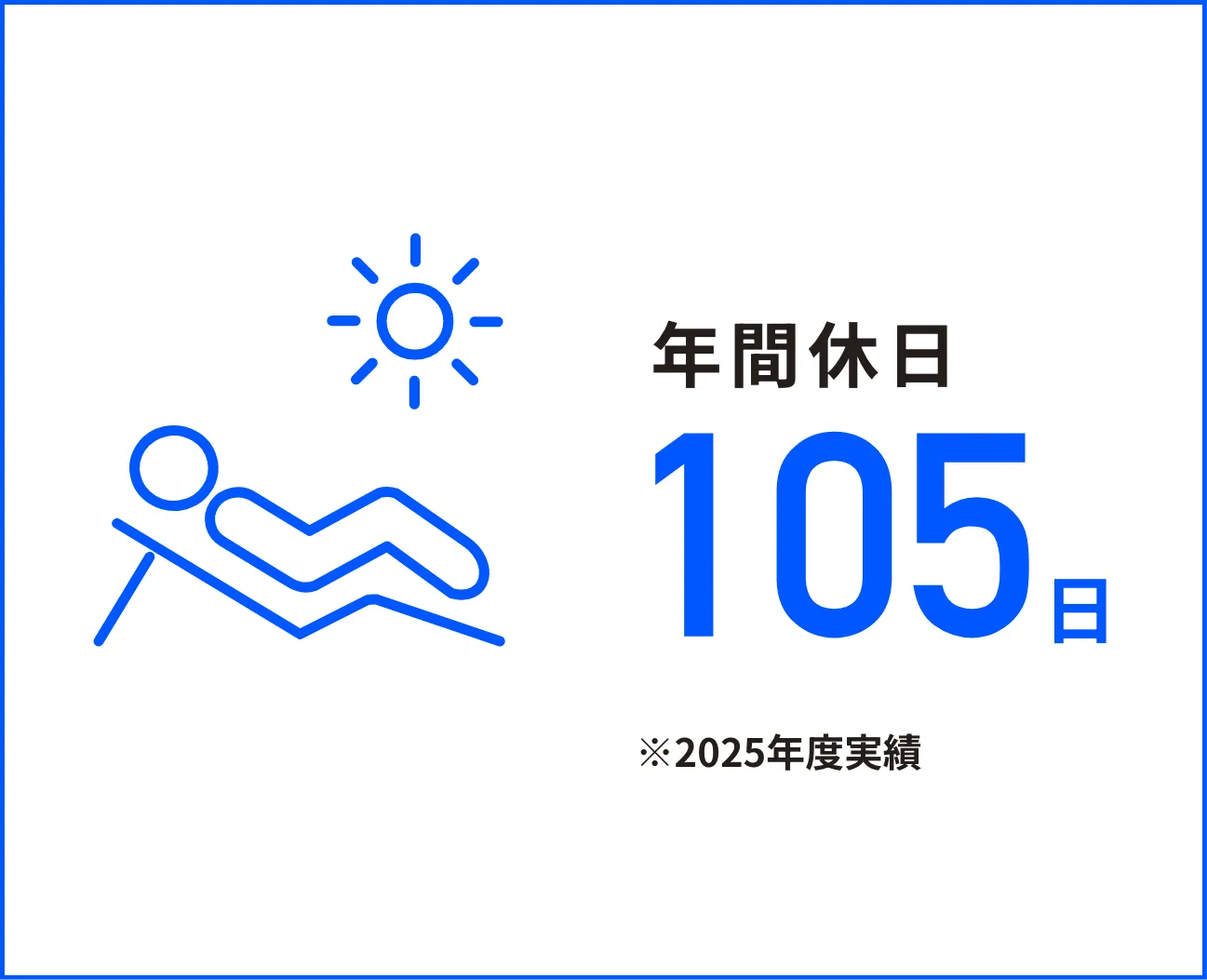 年間休日105日 ※2025年度実績