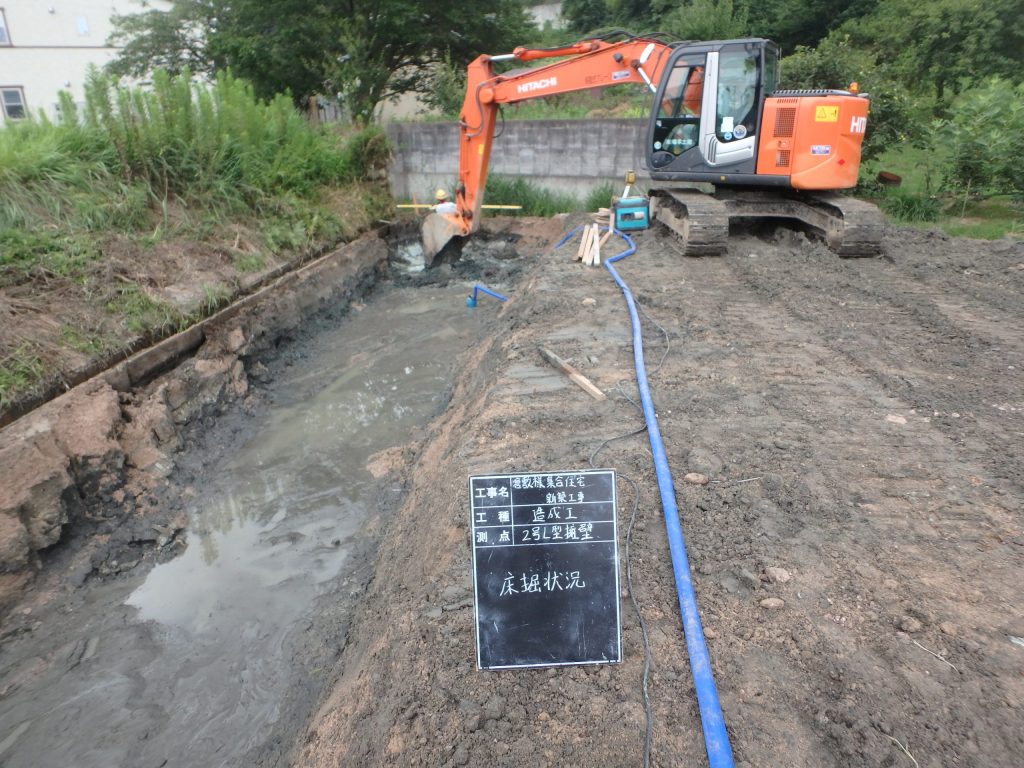 陰田町開発工事の施工写真