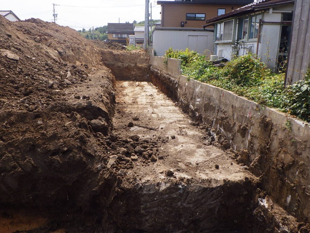 古志原造成の施工写真